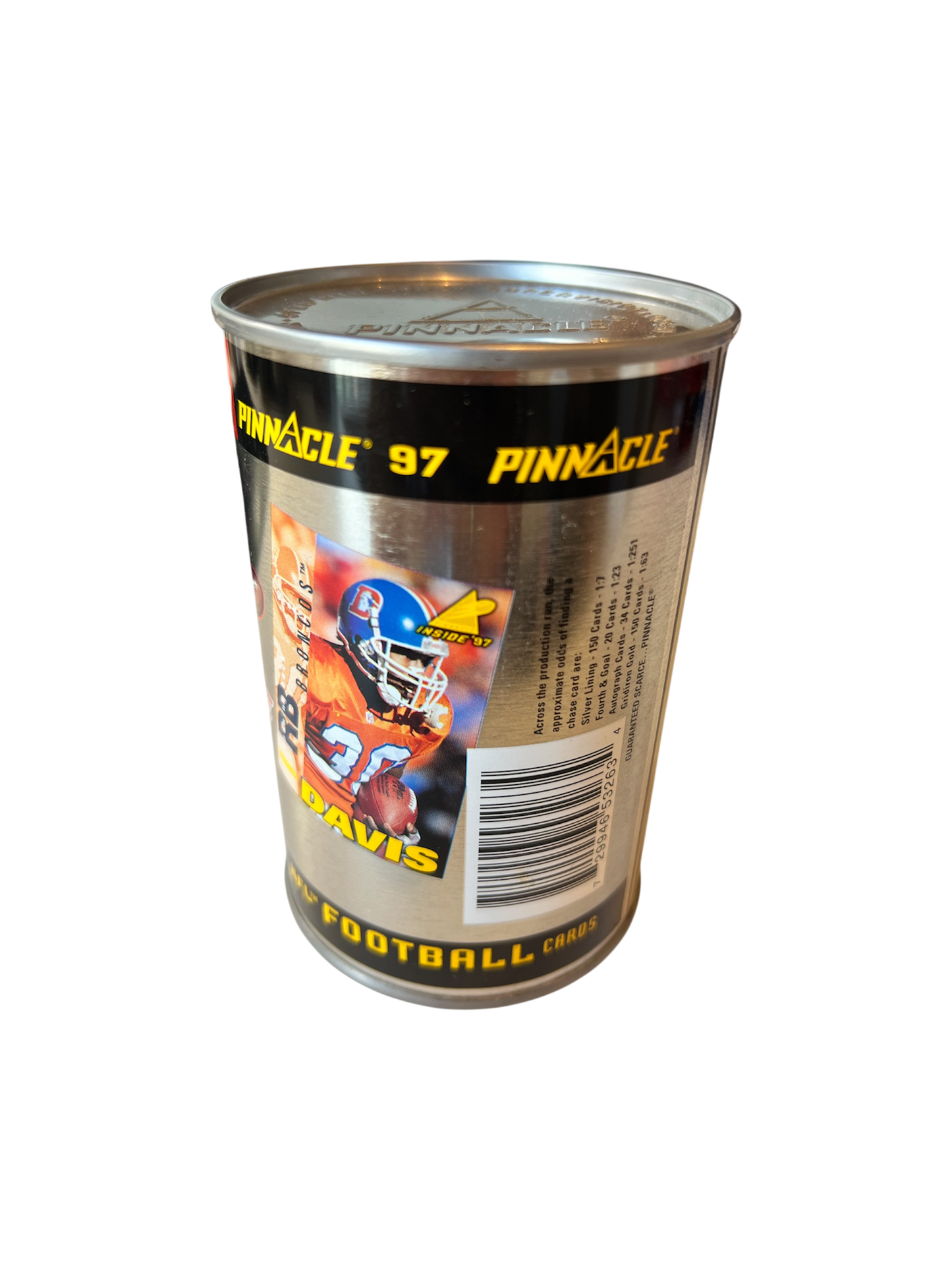 1997 Pinnacle NFL Football Cards in a Can - Denver Broncos Edition