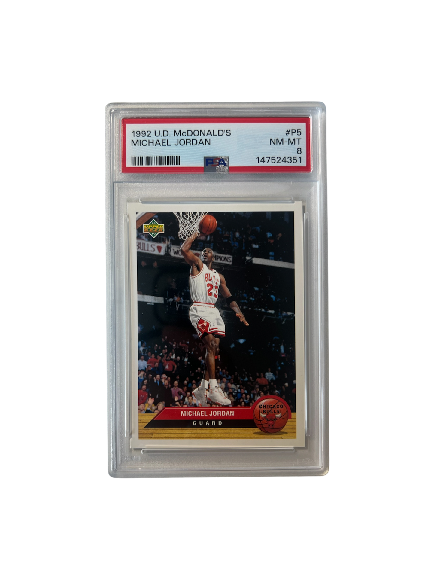 1992 Upper Deck McDonald's Michael Jordan PSA Card