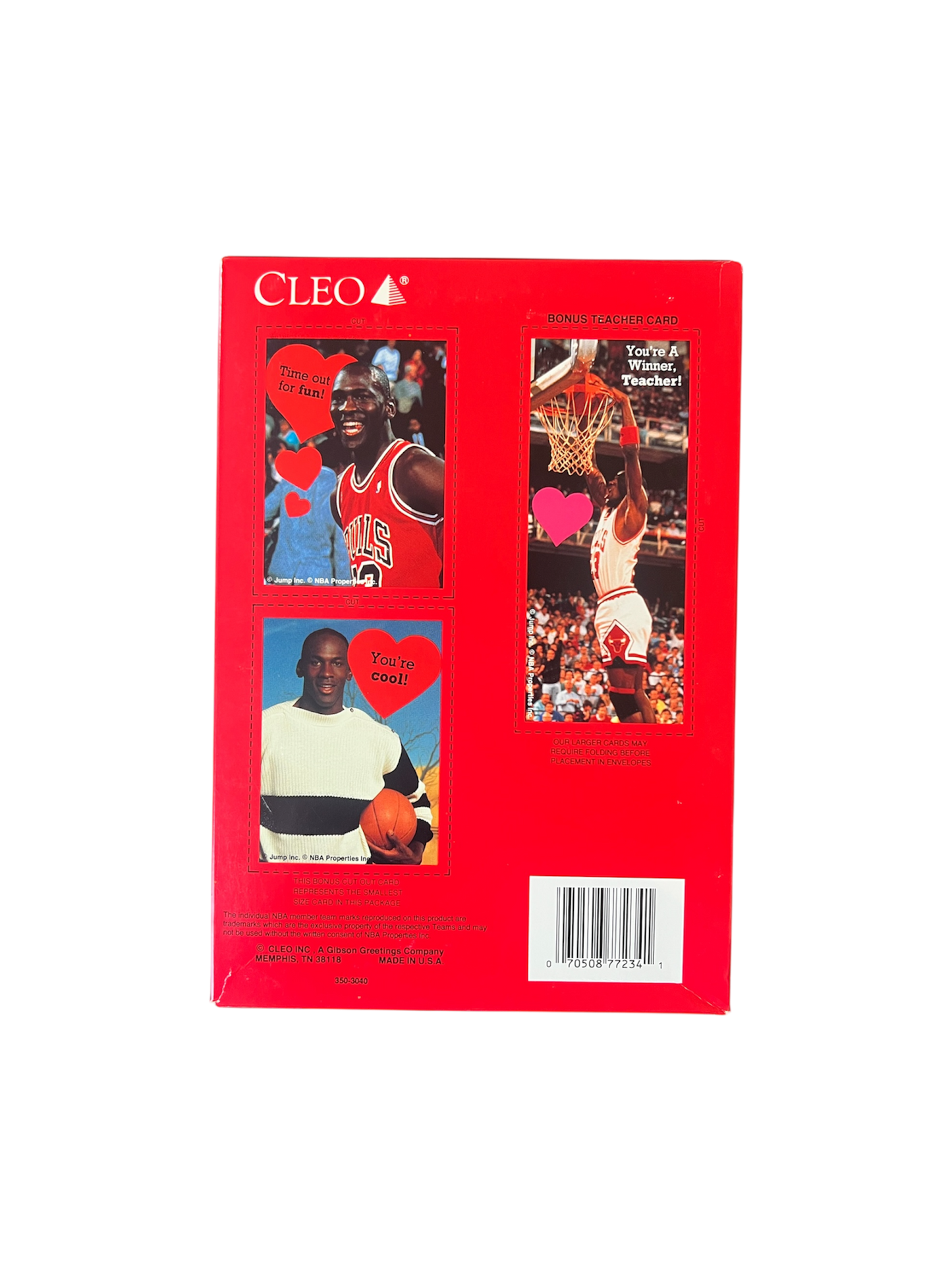Set of 1991 Cleo Michael Jordan Valentines Collection Card Sealed Boxes