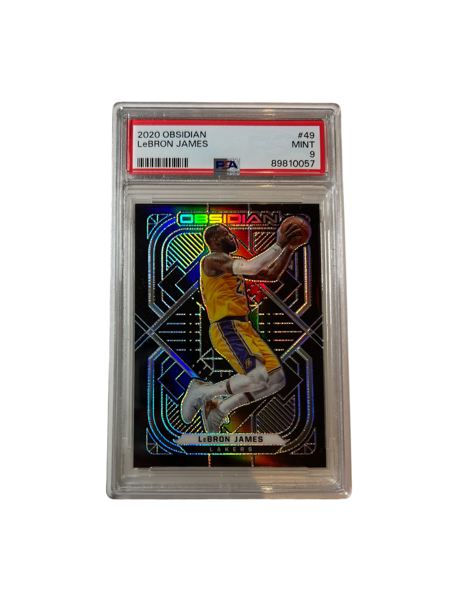 2020 Panini Obsidian LeBron James PSA Card