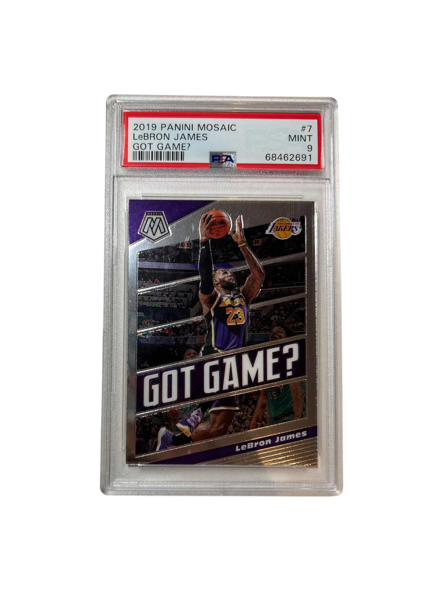 2019 Panini Mosaic LeBron James Got Game PSA Card