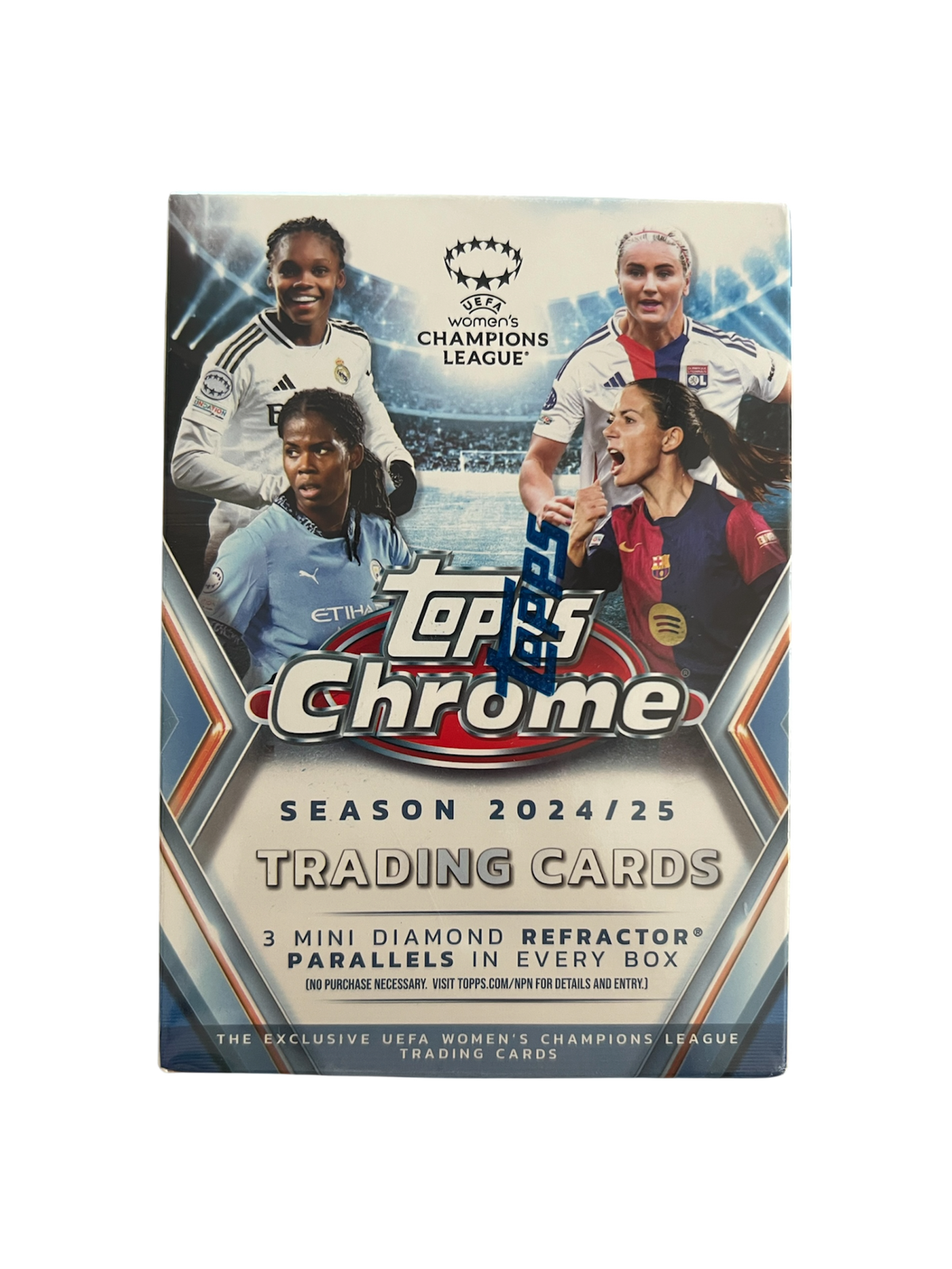 2024-25 Topps UEFA Chrome Soccer Women’s Champions League Trading Card Blaster Box