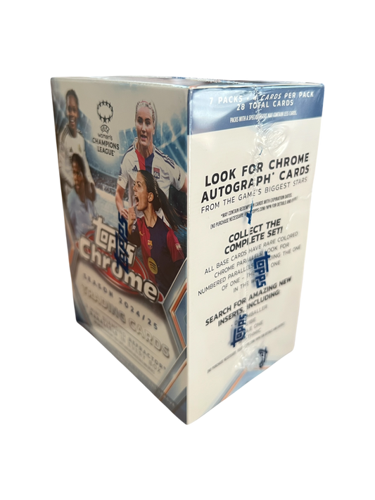 2024-25 Topps UEFA Chrome Soccer Women’s Champions League Trading Card Blaster Box