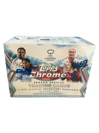 2024-25 Topps UEFA Chrome Soccer Women’s Champions League Trading Card Blaster Box