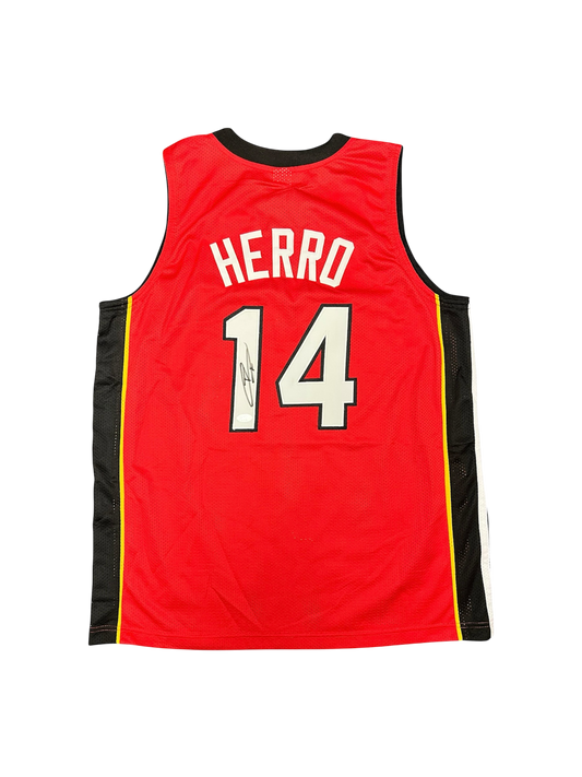Miami Heat Tyler Herro NBA signed Custom Red Jersey