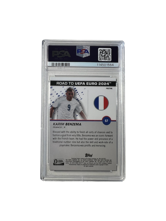 2023 Pristine EURO CUP Karim Benzema PSA 10 card