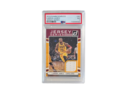 2017 Panini Donruss LeBron James Swatch Kings Jumbo Patch PSA card