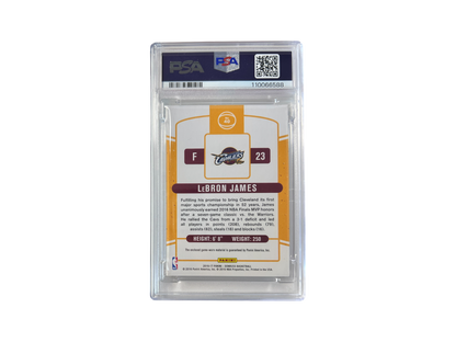 2017 Panini Donruss LeBron James Swatch Kings Jumbo Patch PSA card