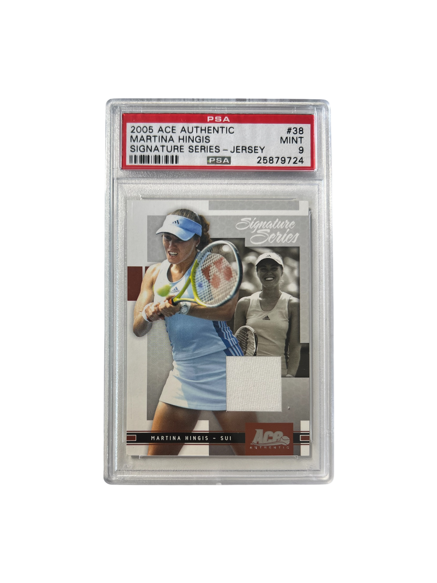 2005 ACE Authentic Martina Hingis Signature Series Patch PSA Card