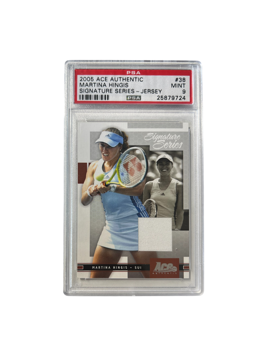 2005 ACE Authentic Martina Hingis Signature Series Patch PSA Card