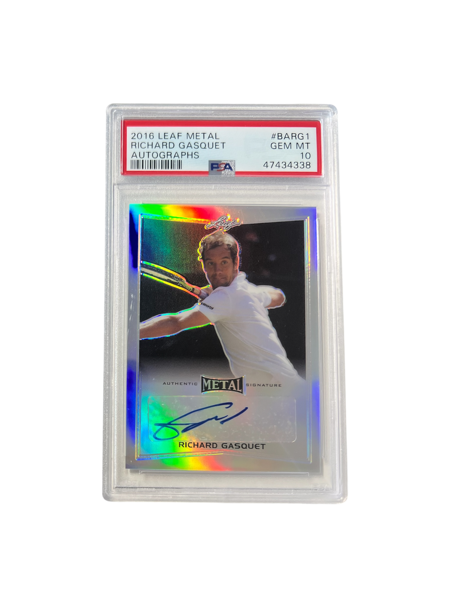 2016 Leaf Metal Richard Gasquet AUTO PSA 10 Card