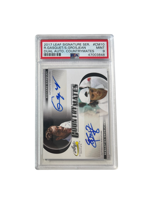2017 Leaf Signature Richard Gasquet & Sebastien Grosjean DUAL AUTO PSA Card