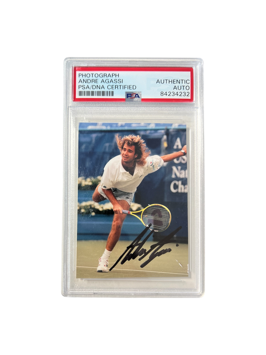 Photograph Andre Agassi Auto PSA card