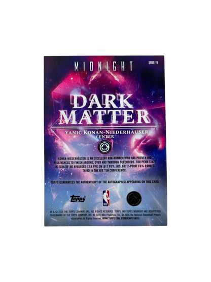 2025/26 Topps Midnight Los Angeles Clippers Yanic Konan Niederhauser RC Rookie AUTO card