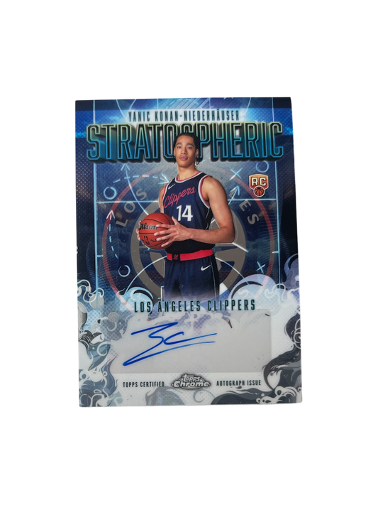 2025/26 Topps Chrome Los Angeles Clippers Yanic Konan Niederhauser RC Rookie AUTO card