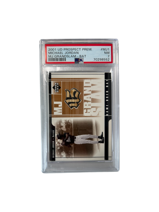 2001 Upper Deck Prospect Team Michael Jordan Barons Bat Relic PSA Card