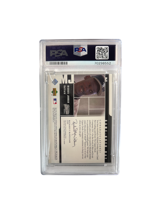 2001 Upper Deck Prospect Team Michael Jordan Barons Bat Relic PSA Card