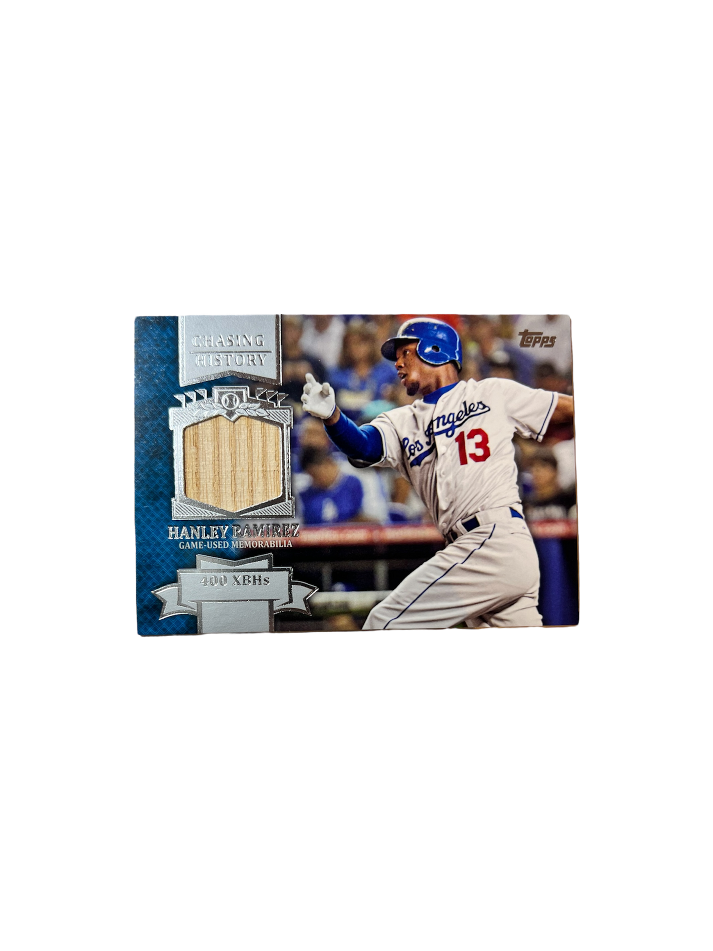 2013 Topps Los Angeles Dodgers Hanley Ramirez Bat relic card