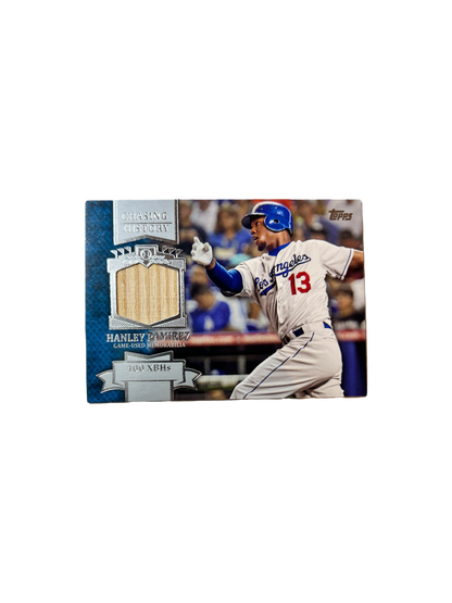 2013 Topps Los Angeles Dodgers Hanley Ramirez Bat relic card