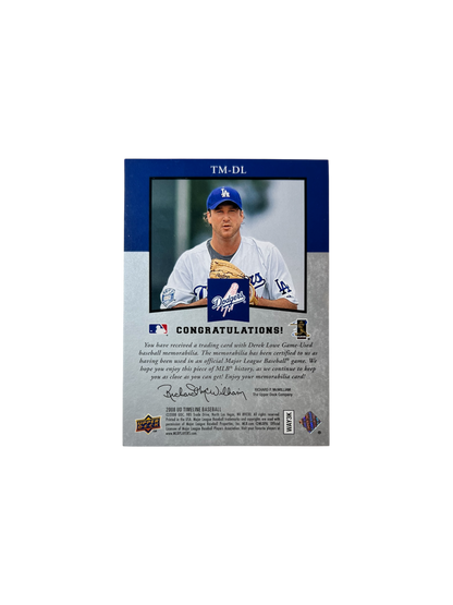 2008 Upper deck Los Angeles Dodgers Derek Lowe RELIC card