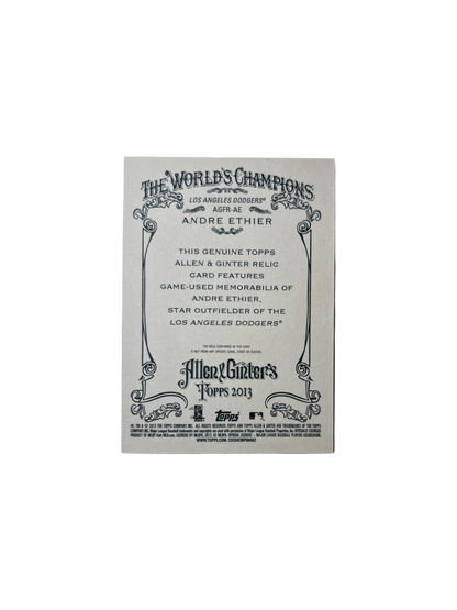 2013 Topps Allen & Ginter’s Los Angeles Dodgers Andre Ethier RELIC card