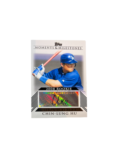 2008 Topps Los Angeles Dodgers Chin-Lung Hu Rookie AUTO card