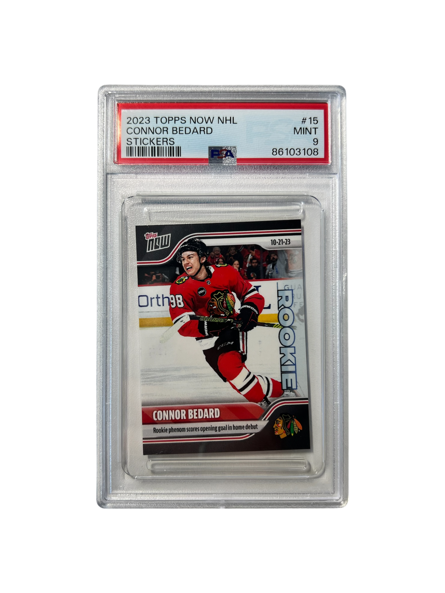 2023 Upper Deck Connor Bedard PSA 9 card
