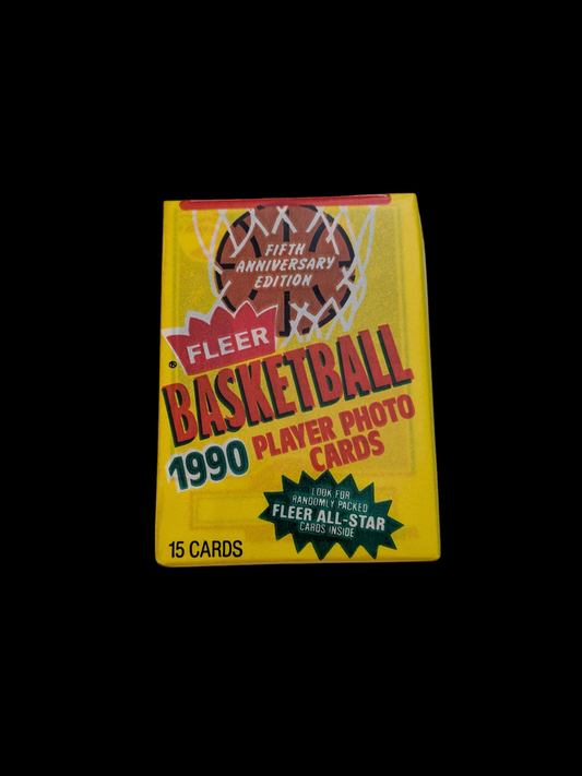 1990 Fleer Basketball Fifth Anniversary Edition Player Photo Cards Pack