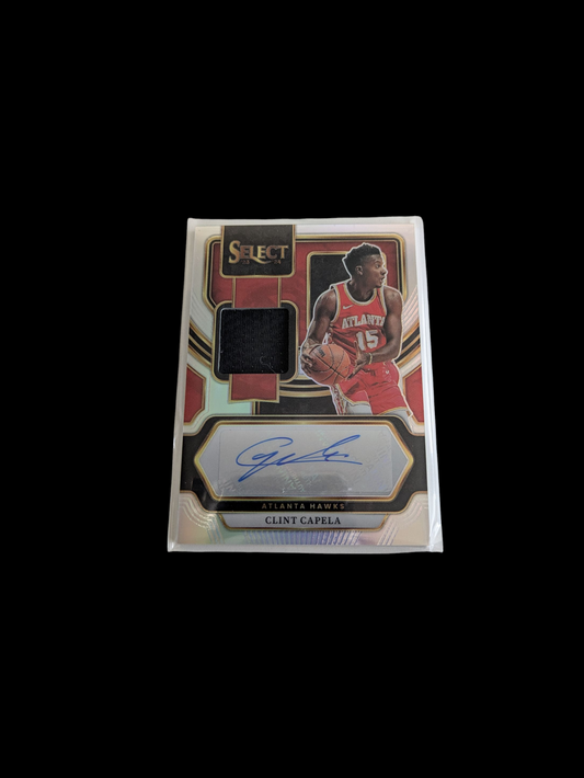 2024 Panini Select Basketball Atlanta Hawks Clint Capela Auto + Patch /199 Card
