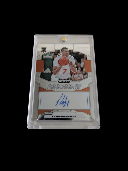2024 Panini Prizm Penmanship Miami Hurricanes Kyshawn George Rookie Auto Card