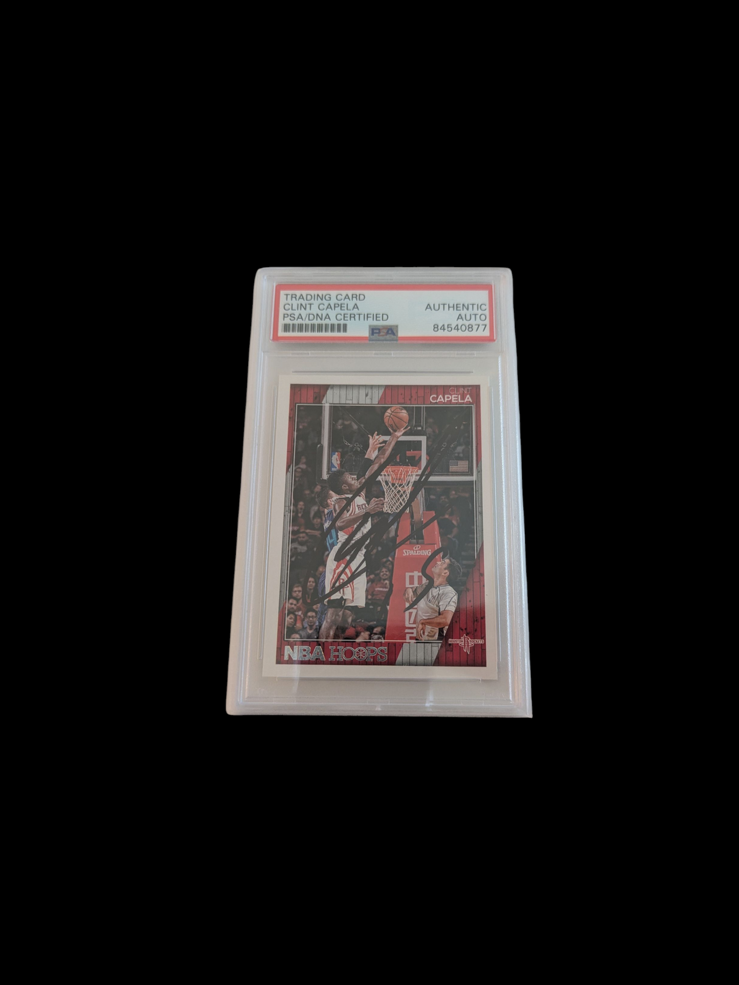 2017 Panini NBA Hoops Houston Rockets Clint Capela PSA Auto Grade card