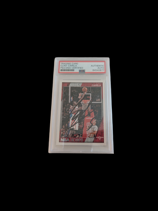 2017 Panini NBA Hoops Houston Rockets Clint Capela PSA Auto Grade card