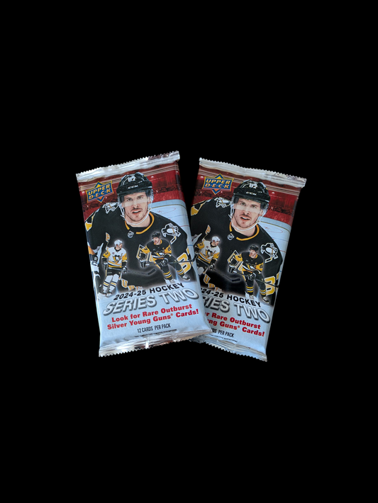 2024 Upper Deck NHL Series 2 Hockey Blaster 2 x Pack Bundle