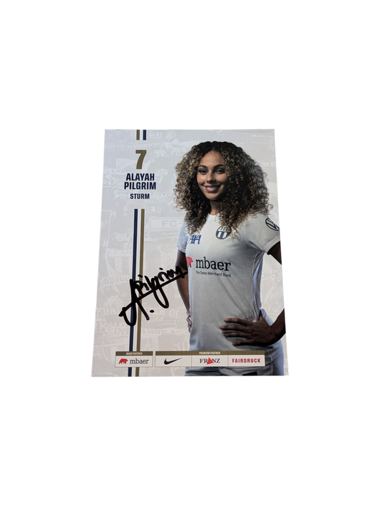 FC Zurich Football Auto Card signed by Alayah Pilgrim