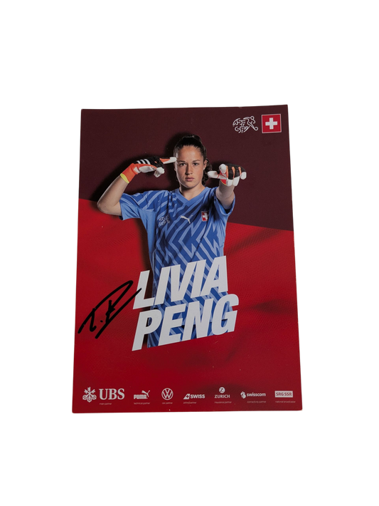 Switzerland National Football Team Auto Card signed by Livia Peng