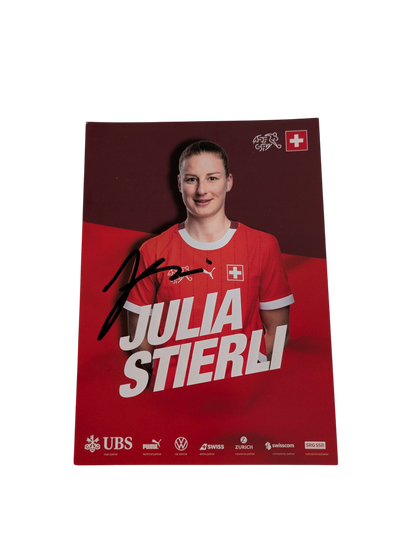 Switzerland National Football Team Auto Card signed by Julia Stierli