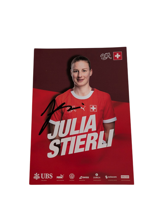 Switzerland National Football Team Auto Card signed by Julia Stierli