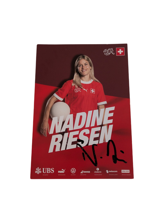 Switzerland National Football Team Auto Card signed by Nadine Riesen