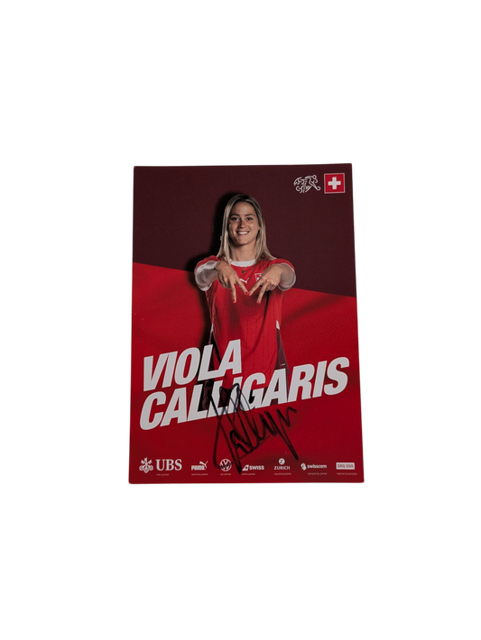 Switzerland National Football Team Auto Card signed by Viola Calligaris