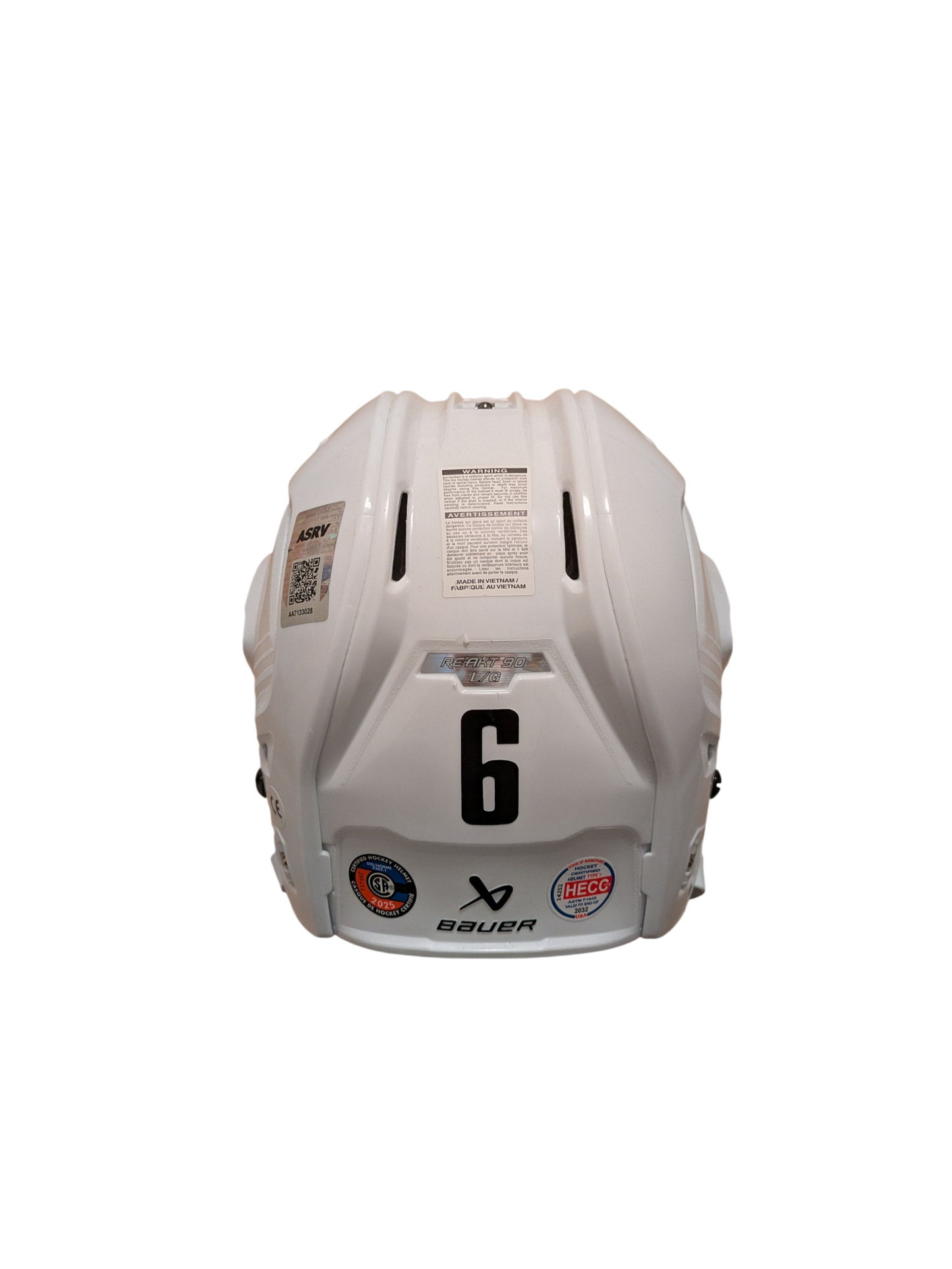 2025 Kevin Fiala Charity Game Worn Hockey Helmet signed by Lian Bichsel