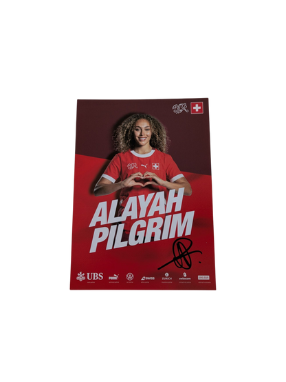 Switzerland Football Auto Card signed by Alayah Pilgrim