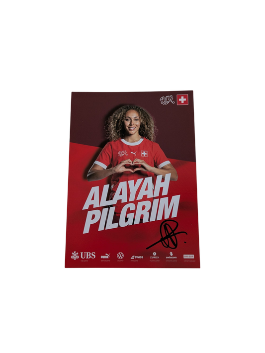 Switzerland Football Auto Card signed by Alayah Pilgrim