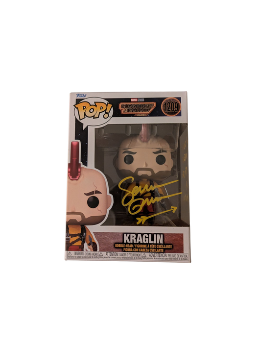 Funko POP Vinyl Guardians of the Galaxy 3 Kraglin signed by Sean Gunn "Mutiny"