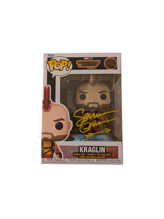 Funko POP Vinyl Guardians of the Galaxy 3 Kraglin signed by Sean Gunn "Dog"