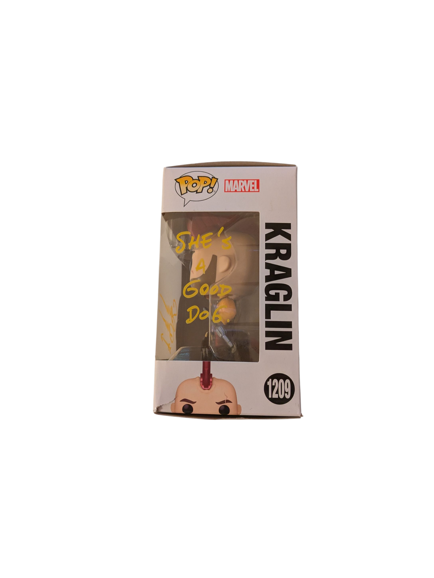 Funko POP Vinyl Guardians of the Galaxy 3 Kraglin signed by Sean Gunn "Dog"