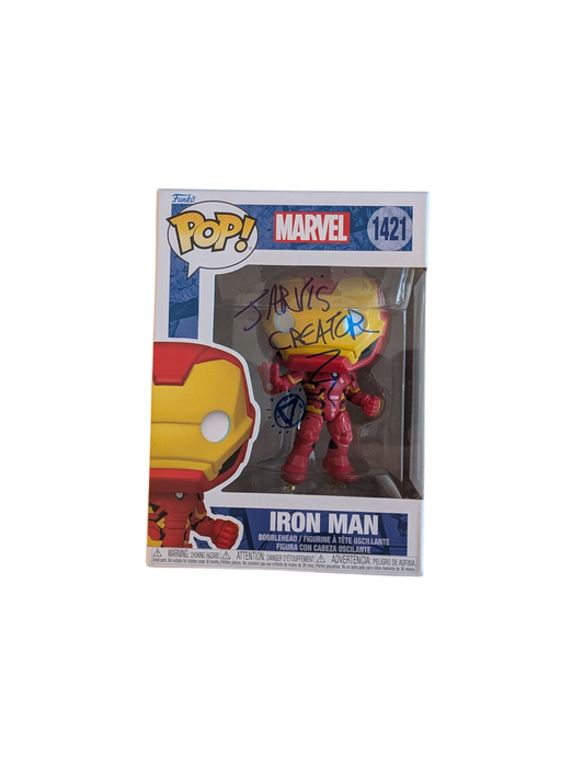 Funko POP Vinyl Marvel Iron Man signed by Jarvis Creator