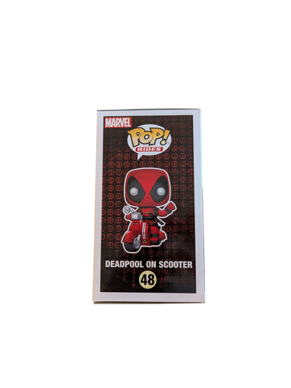 Funko POP Vinyl Marvel Deadpool on Scooter signed by Jarvis Creator