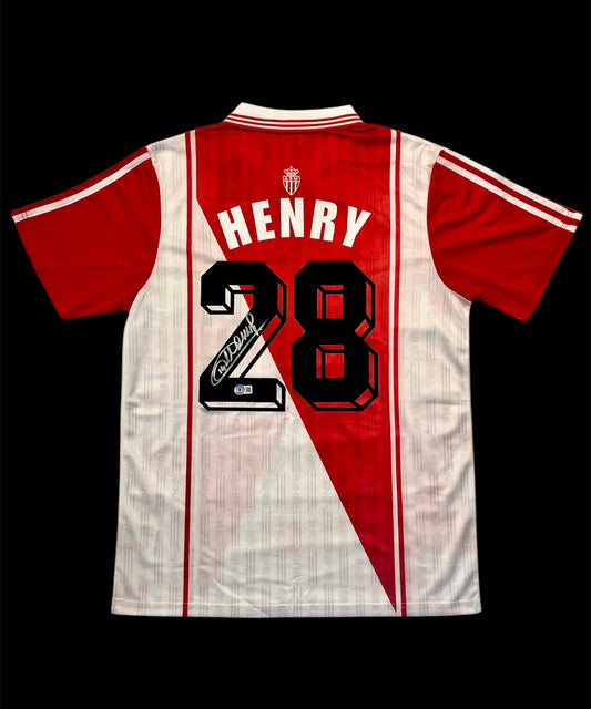 AS Monaco Thierry Henry signed Football Rookie Jersey