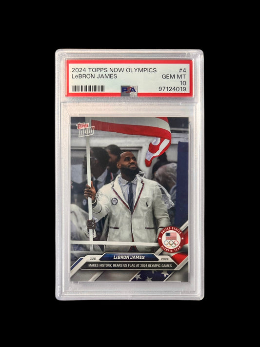2024 Topps Now Olympics LeBron James PSA card