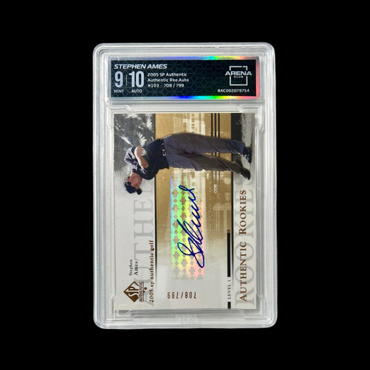 2005 Upper Deck Authentic Stephen Ames Rookie Auto Arena Club Card